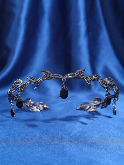 1件优雅水晶女士皇冠发饰，新娘婚礼头饰，适合女性活动和派对装饰，情人节配饰