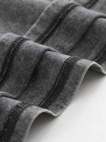 GLEC Japanese Hot Blooded Cartoon Anime, Simple And Versatile On The Streets Throughout The Four Seasons. Retro Fashion Bloody Warrior Popular Letter Pattern Printed Boutique 230g Washed Cotton T-Shirt, Suitable For Men To Wear All Year Round. High Quality Retro Fashion Brand Loose, Soft And Comfortable Gray Casual T-Shirt, Suitable For Outdoor Wear All Year Round, With A Certain Thickness. It Is Suitable For Daily Wear, Friend Gifts, And Back To School Gifts. - 灰色 - 查看 5