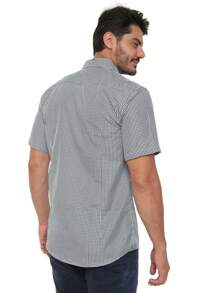 Rand paul Men's Casual Slim Fit Short Sleeve Plaid Shirt With Pockets - màu đen - Xem 6
