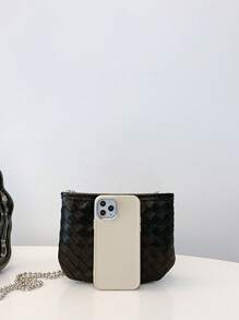 2025 New Fashion Woven Butterfly Decor Shoulder Handbag, Chic Small Square Crossbody Bag For Women