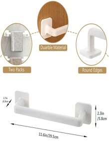 1pc,Self-Adhesive Towel Rack, Slipper Rack, Hand Towel Hook And Short Plastic Wall Mounted Shelving For Kitchen, Bathroom And Laundry - Multicolor - View 6