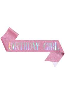 4 peças/3 peças/1 peça Conjunto de Festa de Aniversário, Coroa de Princesa Vestido Capa, Alça de Ombro da Aniversariante, Emblema de Peito da Aniversariante, Adequado Para Todas as Estações, Perfeito Para Festas de Aniversário de Meninas, Acessórios de Vestuário de Princesa Para Apresentação, Presentes Ideais Para Meninas