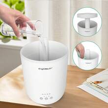 Aigostar Umidificatore ambiente Bambini 2,5L, Umidificatore Ultrasuoni a Riempimento Superiore,diffusore di oli essenziali-Bianco,timer da 8 ore, 2 Regolabile Nebbia, 7 luci che cambiano colore - Spina tipo E UE (220-240 V) - Visualizzare 3