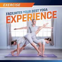 Esterillas de yoga multiusos antideslizantes Fitness by con correa de transporte, opciones deúltiples grosores y colores - Gris pizarra (1/2 pulgada) - Ver 7