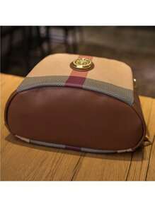 Fashion Women's PU Laptop Backpack Bag Anti-Theft And Waterproof - Rust Brown - View 5