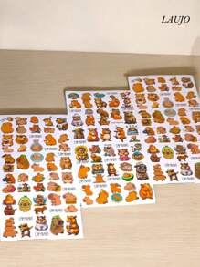 120 Pegatinas sticker de capibara en papel holografico ¡El toque perfecto para tus cosas! - 120 Capibaras - Ver 9