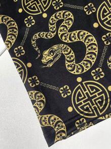 1piece Set Of Men's Elongated Printed Flat Underwear, Long Breathable High Elasticity Printed Underwear, Comfortable Flat Underwear, Sports Shorts, Underwear, Casual Underwear, Underwear, Plus Size Shorts, Underwear