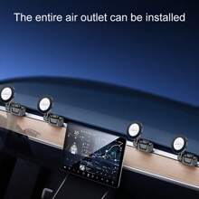 LCARS Soporte para teléfono de coche LCARS, compatible con modelos 2021-2024 y Model 3 2021-2023, instalado en la rejilla de ventilación, soporte de teléfono inalámbrico magnético, se ajusta a todos los teléfonos, incluye placa magnética