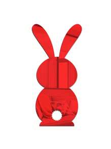 1 件亚克力复活节兔子镜面墙贴，3D 自粘节日装饰壁画，适用于客厅、卧室、书房、餐厅、防水、墙壁装饰