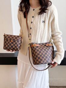 Women's Fashionable Casual Versatile High-End Shoulder/Crossbody/Handbag Bucket Bag, Spring 2025 New Arrival - Coffee - View 3