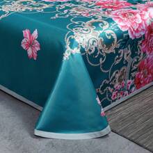 3件套冰丝印花床上用品套件（1张床单+2个枕套），春夏季凉爽冰丝床单