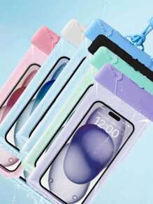 1pc Waterproof Phone Bag, Touchscreen, Suitable For Swimming, Rafting, Delivery, Waterproof Seal, Fits Phones Up To 7.2 Inches