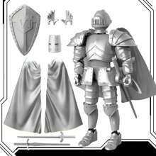 1 Set de Figura de Acción Modelo de Caballero Medieval - Marionetas articuladas con accesorios, juego de construcción creativo para mayores de 14 años, material de ABS para decorar y coleccionar