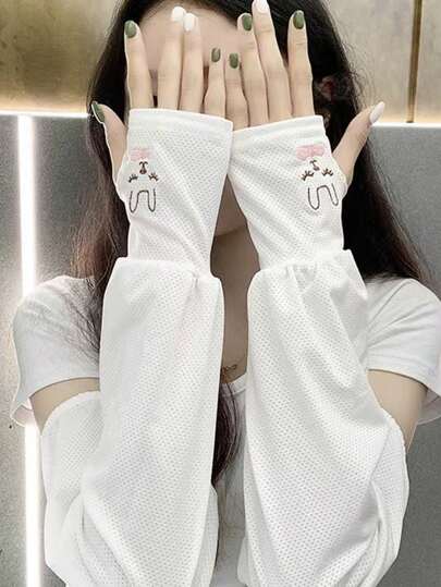 1 双女士宽松透气防紫外线袖套，适合夏季户外使用