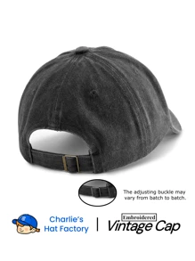 1 Pc Absofuckinlutely. Embroidered Washed Baseball Cap,Original Men's Caps, Classic Casual Stylish Vintage Soft Sweatband Adjustable Size Lightweight Sun Protection Versatile Vintage Dad Hat, Suitable For Outdoor Sports Daily Wear Party Vacation Perfect Gift For Families And Friends