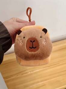 1 pieza/3 piezas Cartera de peluche de Capibara gracioso estilo Kawaii, juguete de almacenamiento de Capibara de lujo (estilo aleatorio), tarjetas de crédito, almacenamiento, regalos para familiares, amigos, colegas, oficina, niños, campamento al aire libre, niñas, regreso a clases, Pascua, regalos de Pascua, Navidad, artículos esenciales de Halloween