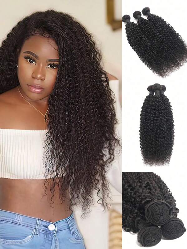 3 Bundles Kinky Curly Hair 100% Unprocessed Virgin Human Hair