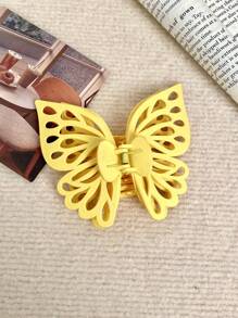 1件，女士大号哑光亮面蝴蝶镂空夹双盘发夹时尚马尾发爪适合送给女性朋友的精美礼物（颜色鲜艳） - 彩色 - 查看 18