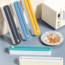 塑料厨房薄膜切割器和分配器 - 整理保鲜膜、烘焙纸和锡箔 - 食品包装必备厨房储存工具，最大容量为直径 4.5 厘米/1.77 英寸的厨房用纸