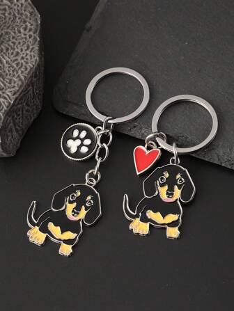 1pc Alloy Metal Fat Sausage Keychain Men's Car Keyring Animal Sausage Dog Charm Personalized Handbag Backpack Pendant Accessories Gift For Best Friends Gift For Boyfriend's Holiday Birthday Jewelry Gift Keychain Pendant Dog Lover Pendant Keyring
