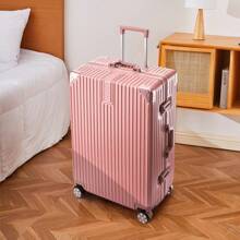 20 英寸铝制框架手提箱，ABC 硬壳行李箱，带万向轮和 TSA 锁，铝制（ABC+铝制）手提行李箱，带万向轮，适用于旅行、上学、露营、驾驶，送给女士/男士的礼物 - 防水、防盗、复古行李箱、静音万向轮拉杆箱、男士旅行包 - 简约、多功能、高级 - 玫瑰金 - 查看 3