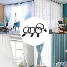 10pcs/40pcs Curtain Rings With Clips, Window Curtain Clip Rings, 1.26 Inch Inner Diameter, Suitable For Living Room Curtain Rods, Bathroom Curtain Rods, Curtain Rods, Easy To Use, Gold, Black, Silver - Multicolor - View 7
