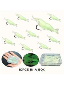 10/20/30pcs Bionic Shrimp Fishing Lure, Bionic Lure With Hook, Small Soft Shrimp Lure For Fishing - Multicolor - View 9