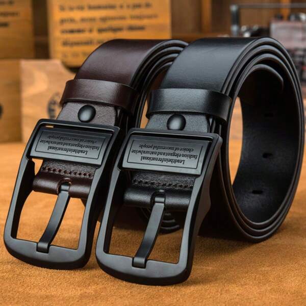 1 stuk casual leren riem voor heren, geschikt om te combineren met broeken, zomer, school