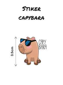 120 Pegatinas sticker de capibara en papel holografico ¡El toque perfecto para tus cosas! - 120 Capibaras - Ver 2