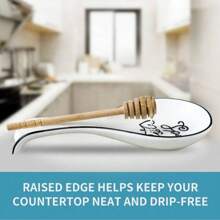 Ceramic Spoon Rest For Stove Top, Porcelain Ladle Holder, Large Utensil Holder For Kitchen Countertop, Spoon Rest For Soup Spoon, Ladle, Spatula, Modern Farmhouse Kitchen Decor