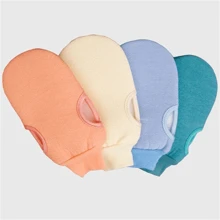 1 件男女通用纯色去角质沐浴手套，适用于家庭的实用沐浴刷，非常适合清洁和擦洗身体，适合家庭、旅行和酒店，是送给朋友和家人的绝佳圣诞礼物，家居浴室装饰秋季装饰返校 - 彩色 - 查看 5