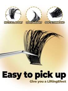 576 件 Colash 单根头发厚度 0.05 毫米，80D+100D 睫毛夹 D 卷曲 8-16 毫米混合长度，浓密自然眼部放大，在家轻松 DIY，可重复使用，超轻，适合所有场合