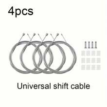 4 Packs Premium Bicycle Shift Cable Set - Universal 2m/78.7in Stainless Steel Wire With Housing And Smooth Shifting Performance - Compatible With Shimano SRAM Systems For Mountain And Road Bikes - Silver - View 13