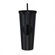 Large Capacity Double Layer Plastic Durian Smoothie Cup With Straws - Multicolor - View 4