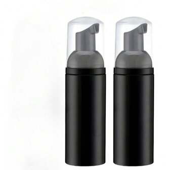 Botella de viaje de 1.69oz - Rellenable, recipiente cosmético a prueba de fugas para jabón, champú y loción - Plástico, sin fragancia en blanco, rosa, negro, oro rosa