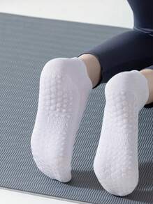 5 Pairs Solid Color High-Quality Breathable Mesh Socks, Comfortable, Wear-Resistant, Non-Slip Silicone Bottom Design, Suitable For Men & Women, Spring/Summer, Essential For Pilates & Yoga