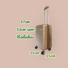 Rigid Carry-On Suitcase With 360º Double Wheels 100%ABS - Champagne - View 3