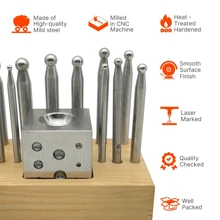 3mm To 34mm Dapping Doming Punch Set, Jewelry Making Metal Forming Tool Kit, Jewelry Making Jingle Bell Tool, Assorted Size Jewelry Punching Tools - Multicolor - View 6