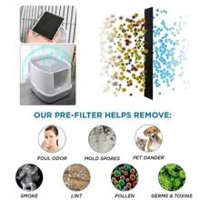 3 pièces Filtres à charbon actif pour animaux de compagnie, haute performance d'adsorption, filtre pour litière de chat, chien, chaton, toilettes universelles