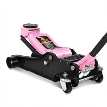 [4.5"- 20"] 4 Ton Dual Piston Pump Low Profile Hydraulic Trolley Floor Jack Pink