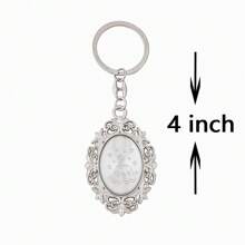 12 Pcs Quinceañera Lace Design Keychain Recuerdos De Sweet 15 Princess Birthday Shower Party Favor - Silver - View 3