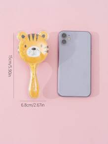 1把可爱卡通透明闪光梳，双面老虎熊猫图案，便携迷你发梳，适合随身携带，发梳，梳子，美发工具，美发产品和配件，理发店美容旅行必备，返校季，旅行度假必备，女士美发配件，刷子，发刷，梳子，解结梳，发刷，木梳，发刷，迷你发刷，解结梳，发刷，卷发刷，美发设备，小梳子，迷你发梳，旅行必备，旅行必备，发型，美发，发刷，背梳，造型刷，卷发刷，边缘刷，发梳，梳子，梳头发，发梳套装，梳头发，卷发梳，解结梳，女士发梳，头发，旅行，美发产品，美发工具，美发用品，理发师，理发师配件，理发店，美发设备