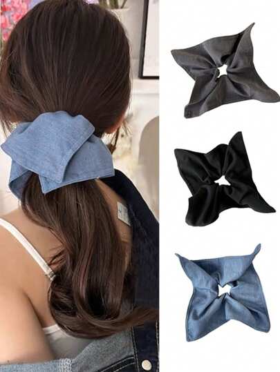1个/3个牛仔蓝发圈，可扎马尾辫，女士发饰，美发工具，美容配件，卷发饰品，秋季旅行必备，美发工具，女士配饰，发饰，卷发，发圈，发圈，卷发饰品，礼物，旅行，女士礼物，发饰，女士圣诞礼物，女士圣诞礼物，成人圣诞礼物，成人圣诞礼物，发饰，女士配饰，圣诞礼物，成人发饰，圣诞礼物，成人发饰，圣诞礼物，女士礼物创意，美容圣诞礼物，女士圣诞礼物，头饰，松紧带