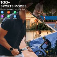 EIGIIS Reloj inteligente para hombres con batería grande de 800mAh, linterna LED potente, resistente al agua 3ATM, construcción duradera, pantalla HD de 1.8", seguimiento de actividad física, monitoreo del sueño, función de llamada, compatible con iOS y Android - Multicolor - Ver 5