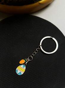 1pc Rabbit, Carrot, And Egg Casual Cute Keychain Accessory - Multicolor - View 4