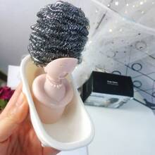 Supporto per palline per la pulizia a forma di vasca da bagno, design unico, grazioso e interessante contenitore per la cucina, 1 pezzo (pallina per la pulizia non inclusa)