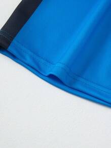 Teen Boy Quick Dry Breathable Mesh Sports Shorts, Loose Fit, Outdoor Workout Shorts - Blue - View 8