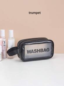 1 Pc Pvc Makeup Bag With A Small Body And Large Storage Capacity,Portable Women's Travel Transparent Waterproof Wash Bag, Storage Bag, Handbag Bag, Multi-Functional Travel Makeup Wash Bag,One Bag Is Versatile And Convenient For Daily Life, Cold Resistant, Waterproof Material, Semi Transparent Frosted Design, Beauty And Makeup Tools