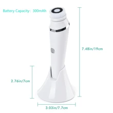 Hailicare 4 In 1 Rechargeable Handheld Facial Cleansing Brush, Ipx7 Waterproof Silicone Face Cleanser, Suitable For Men And Women, With 4 Brush Heads, Electric Exfoliating Brush For Massage And Deep Cleansing, Waterproof And Rechargeable Ultra Hygienic Face Scrubber  Vibrating Spin Cleanser Device Skin Care Tool For Man & Women, Cleaning, Exfoliating And Massaging, Portable Home, School Supplies & Travel Stuff - Upgraded Version - Rotating Brush Head - Rechargeable Version - View 11