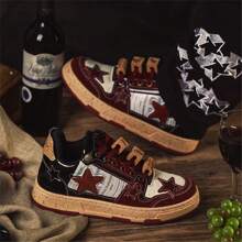 红星鞋业，国家设计合作款滑板鞋，新款男鞋，厚底，100美元以下 - 酒紅色 - 查看 5